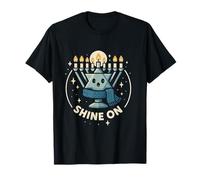 Shine On Hanukkah Menorah Star of David Design T-Shirt