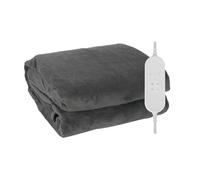 shine planet Electric Blanket fleece material 9 Heat Levels & Up-to-9-Hours Auto-Off Timer & LED Display, for Home Office Use, Machine Washable 2025 (Grey, 160 * 130cm)