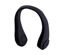 SHINE PORTABLE NECK FAN, RECHARGEBALE BLADELESS FAN, INDOOR OUTDOOR SPORTS WITH CHARGING CABLE (BLACK)