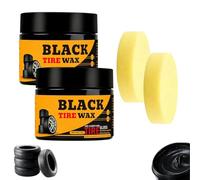 Shine-Reviving Tire Wax, 80g Tire Restorer Wax High Gloss Coating (2PC)