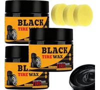 Shine-Reviving Tire Wax, Tire Restorer Wax High Gloss Coating, Long-Lasting Rubber Polish & Protectant for Car Truck SUV Motorcycle, 2.82 Oz (3Pcs)