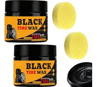 Shine-Reviving Tire Wax, Tire Restorer Wax High Gloss Coating, Long-Lasting Rubber Polish & Protectant for Car Truck SUV Motorcycle, 2.82 Oz (2Pcs)