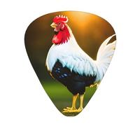 Shine Rooster Print Organizer Storage Box Different Thickness Guitar Picks For Acoustic Guitar