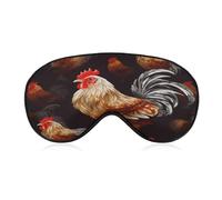 Shine Rooster Sleep Mask Soft and Comfortable Night Sleeping Mask Face-Hugging Padded Eye Cover with Adjustable Band for Deep Rest Travel Shift Work