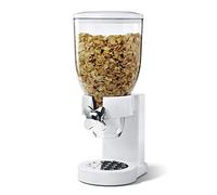 Shine ® Single Cereal Dispenser Dry Food Container Pasta Kitchen Machine White & Black (White)