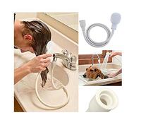 Shine Single Tap Shower Spray Hose Bath Tub Sink Spray Attachment Head Washing Indoors, PVC, White, Pack of 1