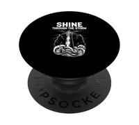 Shine Through The Storm Lighthouse Nautical Enthusiast PopSockets Adhesive PopGrip