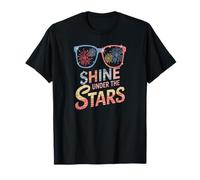 Shine Under The Stars Summer Night Retro Firework Vibe T-Shirt