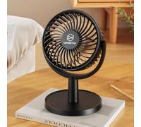 Shinebella 4 Speeds Small Desk Fan with Strong Airflow, Personal Portable Mini USB Fan, Quiet, 310 Degree Rotation, Detachable, Easy to Clean, Lightweight, 4 inch, for Bedroom, Desk, Home…