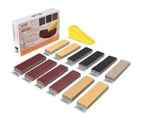 Shineboc 120pcs Sandpaper, Assorted Sand Paper Sheets 80-3000 Grit Wet and Dry Sandpaper with Sanding Block for Wood Metal Sanding, 9 x 3 cm