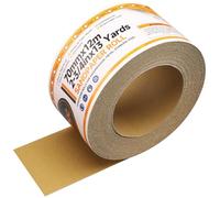 Shineboc 12m x 70mm Sandpaper Roll Self Adhesive PSA Stickyback Sand Paper Gold PSA Longboard Sandpaper Long Aluminum Oxide Backed Sandpaper for Woodworking Metal Plastic Automotive, 120 Grit