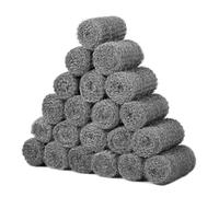 Shineboc 20 PCS 00 Coarse Steel Wire Wool, Mice Coarse Wire Wool Rats Wall Hole Fill Fabric for Removing Paint, Varnish, Rust Can Stop Rats, Insect, Pest