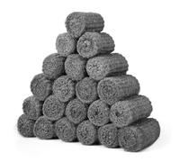 Shineboc 20 PCS 00000 Coarse Steel Wire Wool, Mice Coarse Wire Wool Rats Wall Hole Fill Fabric for Removing Paint, Varnish, Rust Can Stop Rats, Insect, Pest