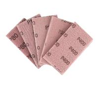 Shineboc 25pcs 70 * 125mm Mesh Sanding Sheets, Mesh Hook and Loop Sanding Pads 80 120 180 240 400 Grit Dust Free Abrasive Net Sander Disc Anti-Blocking Grinding Polishing Sandpaper for Wood Furniture