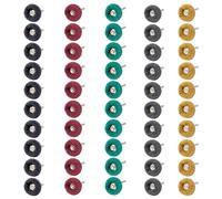 Shineboc 50 Pieces Abrasive Wheels, 25mm Abrasive Buffing Polishing Wheels Set with 1/8" (3mm) 80/150/240/400/600 Grit for Dremel Rotary Tools