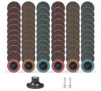 Shineboc 57Pcs Sanding Discs Set, 2 inch Quick Change Sanding Discs with 1/4" Holders, Die Grinder Surface Conditioning Burr Rust Paint Removal