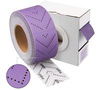 Shineboc Abrasive Sheet Roll, Purple Ceramic Automotive Sandpaper Roll,Clean Sanding Sheet Roll Multi-Hole, 70 mm x 12 m Sandpaper Roll for Wood Sanding, Auto Sanding, Body Repair, 120 Grit