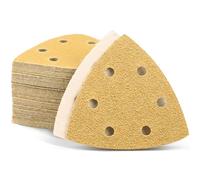 Shineboc Delta Triangle Sanding Pads 600 Grits,Multi Tool Sanding Sheets 93 x 93 x 93 mm for Delta Sanders/Multi-Sanders(60Park)
