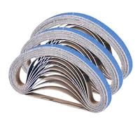 Shineboc Sanding Belt 10 x 330 mm, 30PCS Sander Belts 100 Grit for Polishing Metal, Wood