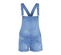 Shineboy Womens Ladies Kids Unisex Frayed Denim Jeans Hot Pants Celeb Light Wash Shorts Playsuit Dungaree Dress (9/10 Years)