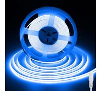 ShineBurky 10M Blue COB Strip Light, 24V High Bright Cuttable Tape Lights, CRI93+ Flexible Self Adhesive Lights for Boys Gaming Room Monitor Bedroom TV Backlight Bar Wine Fridge DIY Lighting (No Plug)