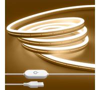 ShineBurky 2M Neon LED Strip Lights,Warm White 3000K,5V USB Waterproof