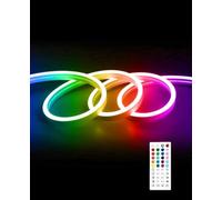 ShineBurky RGB LED Strip Light 5m, Neon Rope Light with DC12V Power Supply, APP & Remote Control, Dimmable Cuttable led Strip Lights for Bedroom, Gaming, Party and Indoor Outdoor Decorations