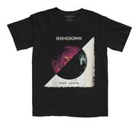 Shinedown Men's Planet Zero Album Cotton T-Shirt in Black | Size: XL Shinedown Black XL