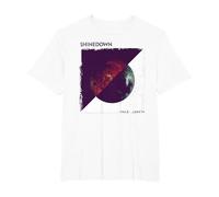 Shinedown Planet Zero White T-Shirt, Men's Big and Tall, White, 2X Tall