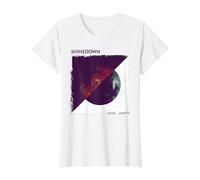 Shinedown Planet Zero White T-Shirt, Women, White, XX-Large