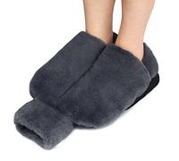 Shinee one Foot Warmer, 2L Hot Water Bottle Slippers Non Electric, Heated Foot Warmers Cushion Washable and Removable, 36x30cm Heated Slippers Pad for feet, Suitable for Women and Men(Dark Grey)