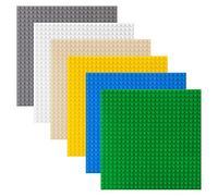 shineFinder 6 baseplate Set Building board Compatible with Lego, 7.5"x7.5", Base Plates with 24 x 24 studs, Construction Toy for Children (6 Pieces)