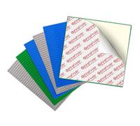 shineFinder 6 Plate Set Building Plate Compatible with Lego Building Blocks, 25.5 x 25.5 cm, Peel and Stick Base Plate for Table Top, Wall, Storage Box ((2 Green 2 Blue + 2 Grey), 6PCS