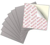 shineFinder 8 Plate Set - Building Plates Compatible with Lego Blocks, 25.5 x 25.5 cm, Base Plates for Peel & Stick - Table Top, Wall, Storage (Grey, 8 Pieces)