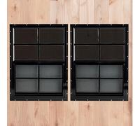 Shineforu Shed Windows 2 Pack Black (18” W x 27” H)