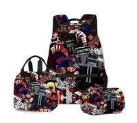 Shinehalo Boys Forsaken Chance Backpack KidsForsaken Chance Backpack Lunch Box Pencil Case 3Pcs Set Daypacks - L Size/17in (C03,3PCS)