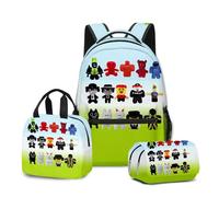 Shinehalo Boys Forsaken Chance Backpack KidsForsaken Chance Backpack Lunch Box Pencil Case 3Pcs Set Daypacks - L Size/17in (C17,3PCS)