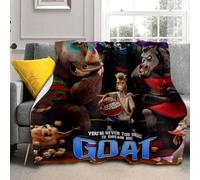 Shinehalo Kids Goat Movie Blanket Boys Goat Will Harris Throws Blanket - Soft Lightweight Plush Cozy (F,XXS: 32in x 47in)