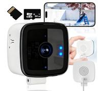 Shinehalo Smart 2K Window Security Camera - 3MP Ultra-Clear Indoor Dome with Enhanced Color Night Vision, Wireless Stick-On Setup & Motion Detection for Home & Family Protection (64GB, 5 GHz)