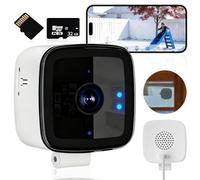 Shinehalo Smart 2K Window Security Camera - 3MP Ultra-Clear Indoor Dome with Enhanced Color Night Vision, Wireless Stick-On Setup & Motion Detection for Home & Family Protection (32GB, 5 GHz)