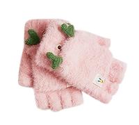 SHINEHUA Winter Gloves for Women Winter Warm Gloves for Girls Ladies Cycling Working Driving 2025 Soft Knitted Touchscreen Warm Stretchy Half Finger Mittens Cycling Working