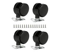 ShineIn Plastic Small Caster Wheels 1.5 inch Swivel Casters Set of 4 with 16 Screws for Appliances Furniture File Cabinet Workbench