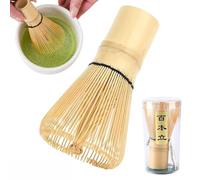 Shinekoo 100 Matcha Whisk Natural Bamboo Tea Powder Whisk Chasen Handcurled Preparing Matcha Powder Brush Tool fo Stirring Matcha Powder Tea Ceremony