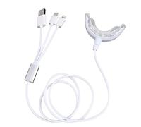 Shinekoo Teeth Whitening Accelerator Lamp, Blue LED Light Mouth Teeth Whitening Enhancement Light Oral Care Trays Connected with iPhone/Android/USB