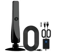 Shinekoo TV Antenna Indoor for Smart Television, HD Digital TV Antenna Indoor Amplified DAB High Gain 50 Miles With Amplifier Booster VHF/UHF Quick Response Outdoor Aerial Set for Local Channels