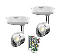 Shineled Wireless Spotlight, Battery Operated Accent Lights Art Lights for Paintings Mini Led Picture Light, 4000k, 80 Lumens (Sliver)