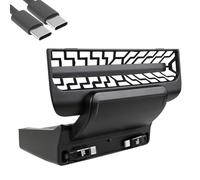 SHINELINERS Rear USB Charger Hub for Tesla Model Y Juniper 2025,2026 Accessories- 2-Port Fast Charging Hub with Sliding Cover, 2 Type-C Docking Station for Tesla Model 3 Highland 2024-2026