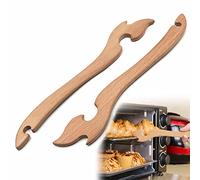 Shinelingee Oven Rack Puller, Wood Oven Rack Push Pull Tool, Prevent Scalding, Pull out Hot Racks Safely, Long Handle Toaster Oven Accessories,Suitable For Kitchen Oven, Air fryer,etc (2)