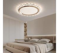 SHINELUX 50cm Modern Dimmable LED Ceiling Light, Elegant Flowers Flush Mount Close to Ceiling Lamp, 3000K-6000K, 50W, Hallway Lighting Fixture for Bedroom, Kitchen, Bathroom, Laundry Room, Office