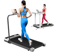 ShineMaos Walking Pad Treadmill with Handle Bar for Home Office,3.0HP Low Noise Portable Folding Under Desk Treadmill with Remote Control,Jogging Running Machine,350 Lbs Capacity,LED Display